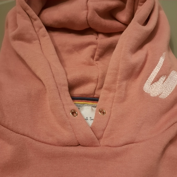 PAUL SMITH Embroidered Marker Pen Mens Pink Hoodie Ink Spill Organic Cotton L - Picture 10 of 16